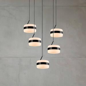 LED závesné svietidlo Dios, čierne, Ø 45 cm, 5-pl., Čierna, Obývacia izba / jedáleň, kov, Moderný, Závesné svietidlo