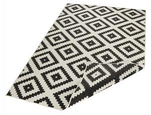 NORTHRUGS - Hanse Home koberce Kusový koberec Twin-Wendeteppiche 103129 schwarz creme – na von aj na doma - 200x290 cm