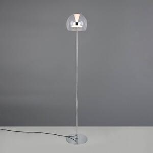LED stojacia lampa Flynt, výška 130 cm, chrómová farba, kov,, Chrómová / strieborná, Obývacia izba / jedáleň, kov, Moderný, Stojaca lampa