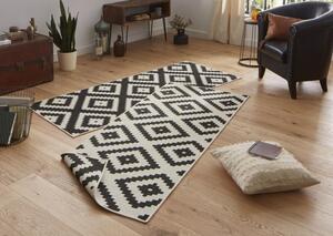 NORTHRUGS - Hanse Home koberce Kusový koberec Twin-Wendeteppiche 103129 schwarz creme – na von aj na doma - 240x340 cm