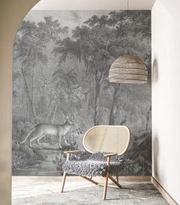 WALLCOLORS Jungle Cat Wallpaper - tapeta POVRCH: Prowall Concrete