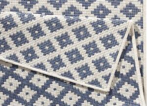 NORTHRUGS - Hanse Home koberce Kusový koberec Twin-Wendeteppiche 103128 blau creme – na von aj na doma - 80x150 cm