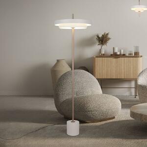 LED stojacia lampa Keaton, svetlošedá, výška 138 cm, kov,, Hliník / sivá / zinok, Obývacia izba / jedáleň, kov