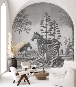 WALLCOLORS Zebra on Agave Wallpaper - tapeta POVRCH: Wallstick
