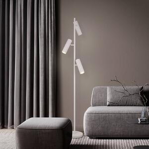 Stojacia lampa Soka, svetlošedá, výška 150 cm, kov, 3-pl., Hliník / sivá / zinok, Obývacia izba / jedáleň, kov, Moderný