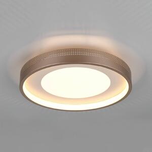 Stropné LED svetlo Solea, hnedé, Ø 40 cm, plast, Hnedá / hrdzavá, Obývacia izba / jedáleň, Plast, Moderný, Závesné svietidlo