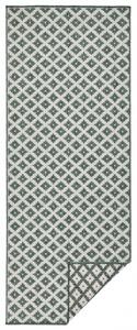 NORTHRUGS - Hanse Home koberce Kusový koberec Twin-Wendeteppiche 103125 grün creme – na von aj na doma - 80x150 cm