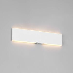 LED akumulátorové nástenné svetlo Conchita, šírka 32 cm, biela, kov,, Biela / opálová, Obývacia izba / jedáleň, kov, Moderný, Nástenné svietidlo