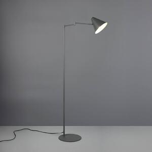 Stojacia lampa Cosima, antracitová, výška 126 cm, kov, Čierna, Obývacia izba / jedáleň, kov, Moderný, Stojaca lampa