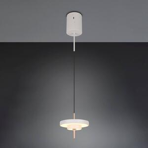 LED závesné svietidlo Keaton, svetlošedá, Ø 20 cm, kov,, Hliník / sivá / zinok, Obývacia izba / jedáleň, kov, Závesné svietidlo