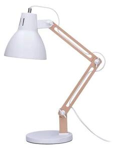 Solight stolná lampa E27 drevená biela