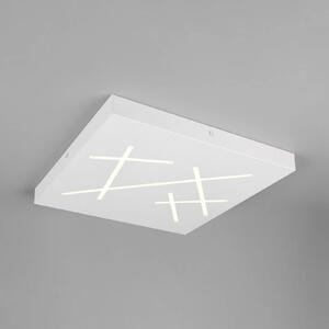 Stropné LED svetlo Snip, biele matné, dĺžka 50 cm, kov,, Biela / opálová, Obývacia izba / jedáleň, kov, Moderný, Stropné svetlo