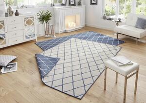NORTHRUGS - Hanse Home koberce Kusový koberec Twin-Wendeteppiche 103119 blau creme - 80x150 cm