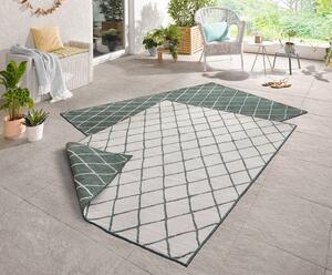 NORTHRUGS - Hanse Home koberce Kusový koberec Twin-Wendeteppiche 103117 grün creme – na von aj na doma - 80x150 cm