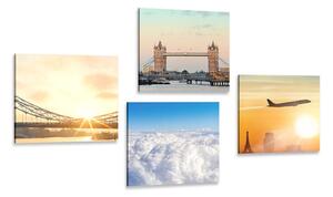Set obrazov cesta do Londýna Varianta: 4x 40x40