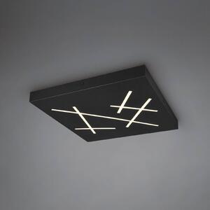 Stropné LED svetlo Snip, čierne matné, dĺžka 50 cm, kov,, Čierna, Obývacia izba / jedáleň, kov, Moderný, Stropné svetlo