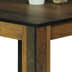 Jedálenský stôl ERIKA T staré drevo/čierna