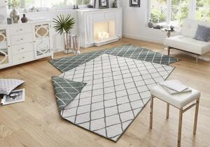 NORTHRUGS - Hanse Home koberce Kusový koberec Twin-Wendeteppiche 103117 grün creme – na von aj na doma - 80x250 cm