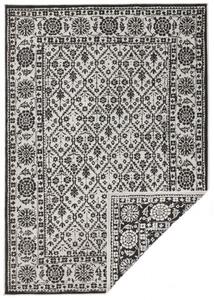 NORTHRUGS - Hanse Home koberce Kusový koberec Twin-Wendeteppiche 103113 schwarz creme – na von aj na doma - 80x350 cm