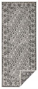 NORTHRUGS - Hanse Home koberce Kusový koberec Twin-Wendeteppiche 103113 schwarz creme – na von aj na doma - 80x250 cm