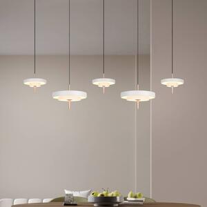 LED závesné svietidlo Keaton, svetlošedá, dĺžka 140 cm, 5-pl., Hliník / sivá / zinok, Obývacia izba / jedáleň, kov, Závesné svietidlo