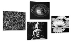 Set obrazov pokojný Budha Varianta: 4x 40x40