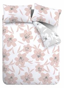 Ružovo-biele obliečky Catherine Lansfield Lily, 200 x 200 cm