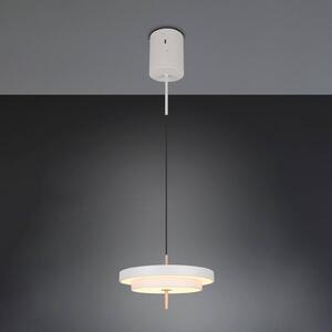 LED závesné svietidlo Keaton, svetlošedá, Ø 40 cm, kov,, Hliník / sivá / zinok, Obývacia izba / jedáleň, kov, Závesné svietidlo