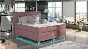 Čalúnená manželská posteľ s úložným priestorom Avellino 180 - ružová