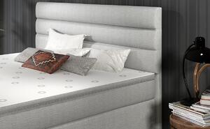 Čalúnená manželská posteľ s úložným priestorom Spezia 180 - biela