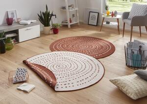 NORTHRUGS - Hanse Home koberce Kusový koberec Twin-Wendeteppiche 103110 terra creme kruh – na von aj na doma - 200x200 (priemer) kruh cm