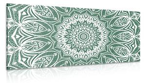 Obraz Mandala harmónie na zelenom pozadí