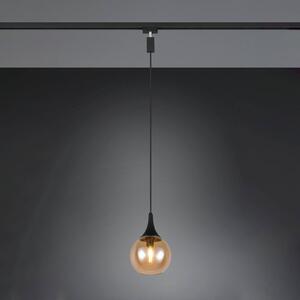Závesné svietidlo Lumina pre DUOline, jantárové, Krémová / jantárovo žltá, Obývacia izba / jedáleň, Sklo, Moderný, Koľajnicový systém