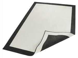NORTHRUGS - Hanse Home koberce Kusový koberec Twin-Wendeteppiche 103105 creme schwarz – na von aj na doma - 80x150 cm