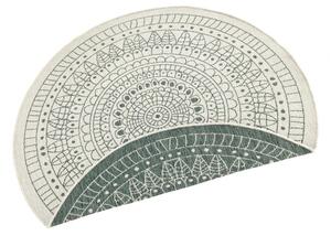 NORTHRUGS - Hanse Home koberce Kusový koberec Twin-Wendeteppiche 103103 creme grün – na von aj na doma - 140x140 (priemer) kruh cm