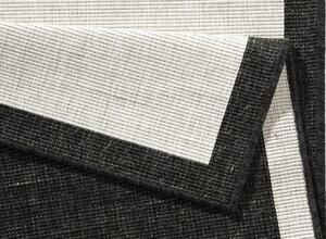 NORTHRUGS - Hanse Home koberce Kusový koberec Twin-Wendeteppiche 103105 creme schwarz – na von aj na doma - 80x150 cm