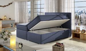 Čalúnená manželská posteľ s úložným priestorom Barmo 140 - čierna (Soft 11)