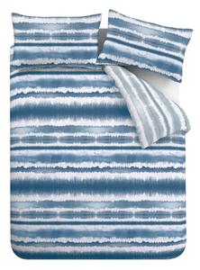 Modré obliečky Catherine Lansfield Tie Dye Seersucker, 200 x 200 cm