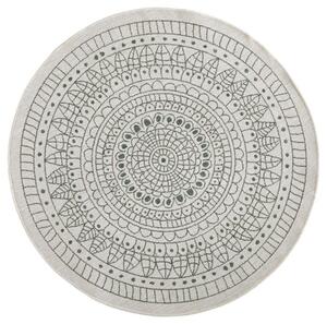 NORTHRUGS - Hanse Home koberce Kusový koberec Twin-Wendeteppiche 103103 creme grün – na von aj na doma - 200x200 (priemer) kruh cm