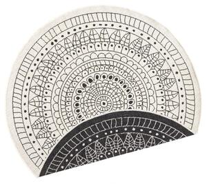 NORTHRUGS - Hanse Home koberce Kusový koberec Twin-Wendeteppiche 103101 creme schwarz – na von aj na doma - 100x100 (priemer) kruh cm