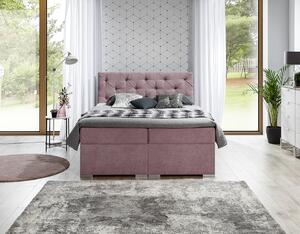 Čalúnená manželská posteľ s úložným priestorom Beneto 140 - ružová (Omega 91)