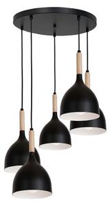 Luster na lanku NOAK WOOD 5xE27/60W/230V
