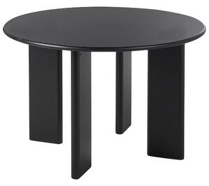 Jedálenský stôl čierny MDF oceľový rám ø 120 cm okrúhly moderný škandinávsky štýl