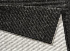 NORTHRUGS - Hanse Home koberce Kusový koberec Twin-Wendeteppiche 103096 schwarz creme – na von aj na doma - 120x170 cm