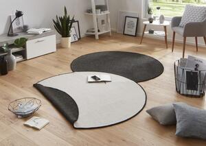 NORTHRUGS - Hanse Home koberce Kusový koberec Twin-Wendeteppiche 103096 schwarz creme kruh – na von aj na doma - 140x140 (priemer) kruh cm