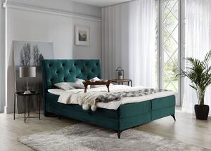 Čalúnená manželská posteľ s úložným priestorom Lazio 160 - biela