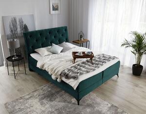 Čalúnená manželská posteľ s úložným priestorom Lazio 180 - biela