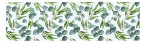 Zelený bavlnený behúň na stôl Butter Kings Floating Eucalyptus, 40 x 140 cm