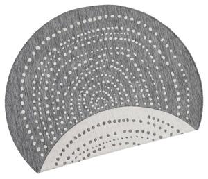 NORTHRUGS - Hanse Home koberce Kusový koberec Twin-Wendeteppiche 103112 grau creme – na von aj na doma - 200x200 (priemer) kruh cm