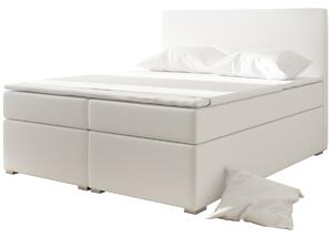 Čalúnená manželská posteľ s úložným priestorom Diana 160 - biela